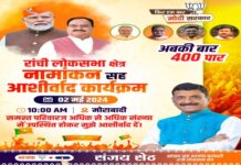 2 मई को सांसद संजय सेठ करेंगे नामांकन, लगभग 50 हजार कार्यकर्ता शामिल होंगे, मोराबादी मैदान में होगी जनसभा