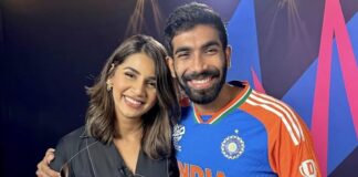 संजना ने उड़ाया बुमराह का मज़ाक