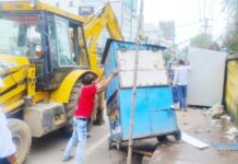 स्टेशन रोड पर ट्रैफिक जाम और व्यवस्था के खिलाफ की गई बड़ी कार्रवाई