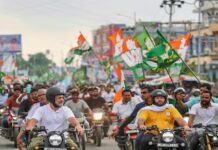 पटना के वोट अधिकार यात्रा में दिखे राहुल एवं तेजस्वी