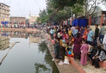 रांची में पूजा के दौरान तालाब में डूबा युवक, मचा हड़कंप