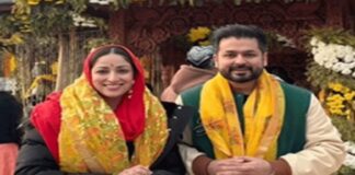 धुरंधर फिल्म के हिट होते ही मां बगलामुखी मंदिर पहुंचे यामी गौतम व आदित्य धर