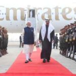 दिल्ली में PM ने किया एयरपोर्ट पर UAE के राष्ट्रपति का स्वागत