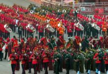 बीटिंग द रिट्रीट सेरेमनी के साथ गणतंत्र उत्सव का भव्य समापन