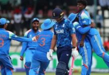 अंडर-19 वर्ल्ड कप क्रिकेट में भारत ने इंग्लैंड को हराया