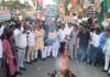 महंगाई व प्रधानमंत्री के विदेश दौरे पर कांग्रेस का प्रदर्शन