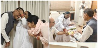 केरल के अमृतानंदमयी आश्रम में रक्षा राज्य मंत्री ने लिया माता अमृता का आशीर्वाद