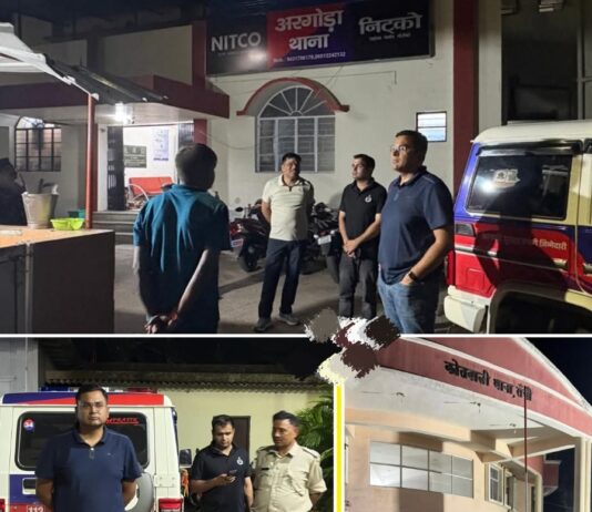 रांची में देर रात SSP का औचक निरीक्षण