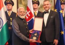 PM मोदी को ‘व्हाइट डबल क्रॉस’ सम्मान, स्लोवाकिया का सर्वोच्च राजकीय सम्मान