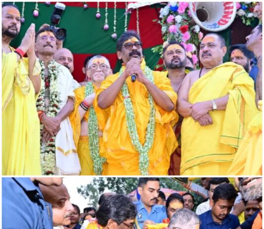 जगन्नाथपुर रथयात्रा में उमड़ी आस्था, CM हेमंत ने खींचा रथ