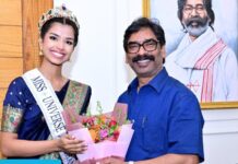 CM हेमंत से मिलीं मिस यूनिवर्स झारखंड 2026 दीपाली रिया