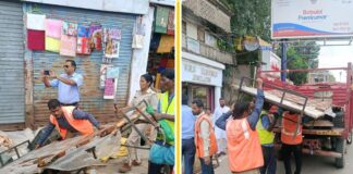 रांची में चला नगर निगम का बुलडोजर, सामान जब्त