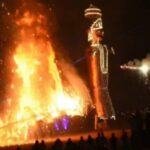 रांची में धूमधाम से मना दशहरा, मोरहाबादी में जला 70 फीट का रावण