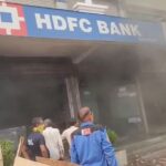 रांची के हिनू में HDFC बैंक में लगी आग, मचा हड़कंप